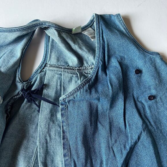 Sesame Street Elmo Vintage Girls Size 3T Denim Wrap Dress Cheer Pleated Y2K - Picture 6 of 7